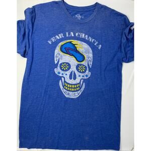 108 Stitches Skull Fear La Chancla Mens Tshirt soft cotton PreOwned light stains